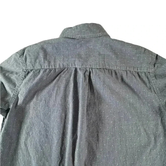 Men's Chaps Large Iconic Poplin 100% Cotton Blue Collar Button Down Shirt - Picture 9 of 11